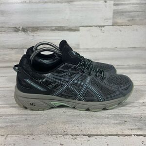 Asics Womens Gel Venture Trail Running Shoes Sneakers Shoes‎ Gray Black Size 9